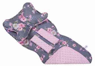 Podložka do kočíka obojstranná minky - nr. 12