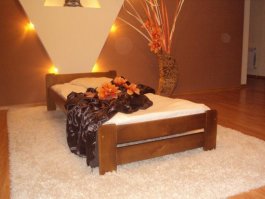 Posteľ masív Európa - DUB 80 x 200 cm + matrac RELAX + rošt ZADARMO