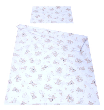 Obliečky do postielky 120/90 cm - šitý medvedík