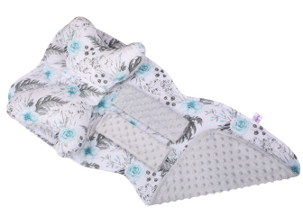 Podložka do kočíka obojstranná minky - nr. 44