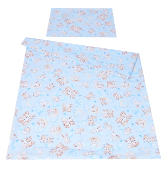 Obliečky do postieľky 120/90 cm - maznáčikovia modrí