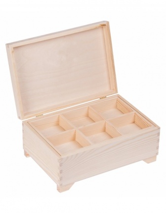 Kufrík sosna - 20x29x13 cm - z prihrádkami