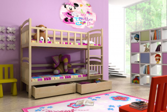 Poschodová posteľ Ferda 180x80 cm + zásuvky + rošty