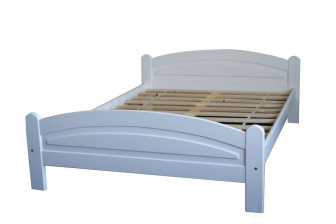 Posteľ z masívu borovice Bella 120x200 cm - BIELA + rošt ZADARMO