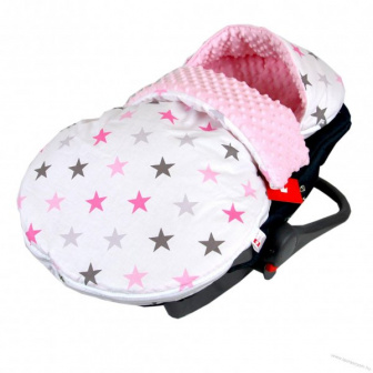 Fusak minky ružová-hviezdy 90 cm