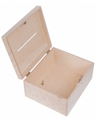 Skrinka drevená na listy 25/29/15 cm - zámok