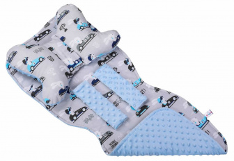 Podložka do kočíka obojstranná minky - nr. 5