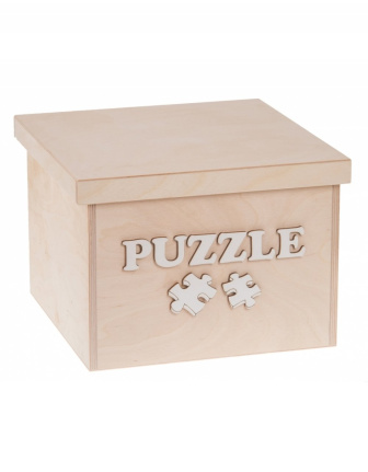Drevený box na hračky PUZZLE1 - 25x25x20 cm