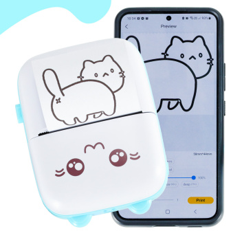 Fototlačiareň mini - čiernobiela termotlač / modrá