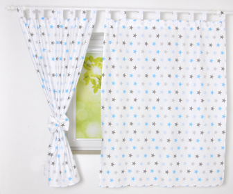Detské závesy 120x160 cm - modré hviezdičky