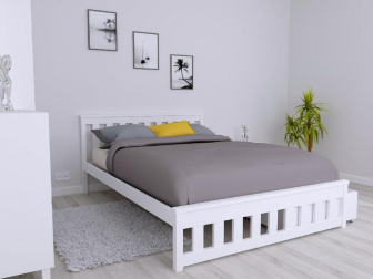 Posteľ Abby 160x200 cm - BIELA + matrac Optimal 12 cm + rošt ZADARMO