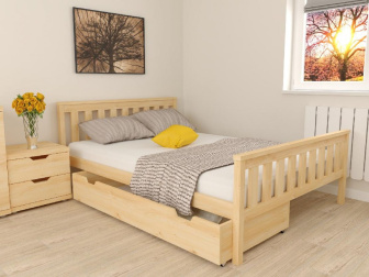 Posteľ z masívo Agata 90x200 cm + matrac Relax + rošt ZADARMO