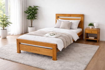 Posteľ z masívu borovice Amor 90x200 cm - JELŠA + rošt ZADARMO