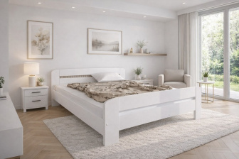 Zvýšená posteľ Andula biela 160 x 200 cm + rošt