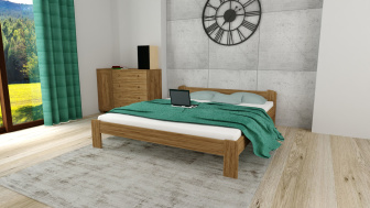 Posteľ z masívu Anetka 120 x 200 cm dub + rošt ZADARMO