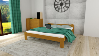 Posteľ z masívu Anetka 180 x 200 cm jelša + rošt ZADARMO