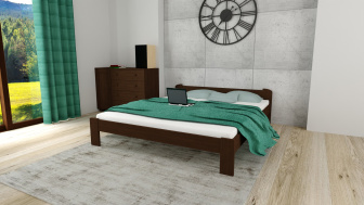 Posteľ z masívu Anetka 160 x 200 cm orech + rošt ZADARMO