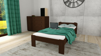Posteľ z masívu Anetka 90 x 200 cm orech + rošt ZADARMO