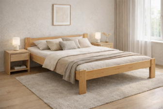 Posteľ z masívu Anetka 140 x 200 cm + matrac Optimal 12cm + rošt ZADARMO