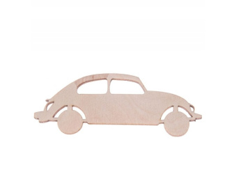 Drevená dekorácia 10x4 cm - Autíčko