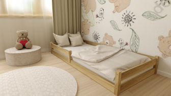 Detská montessori posteľ Axel 140/200 cm + rošt ZADARMO