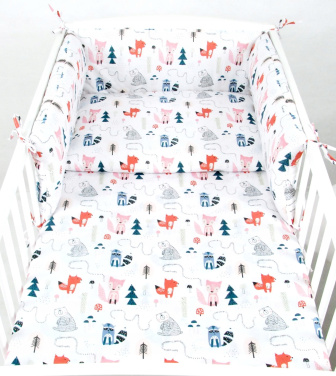 Súprava do postielky 3 diely - lesní zvieratka