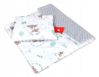 Vankúšik + deka do kočíka minky - nr.120B