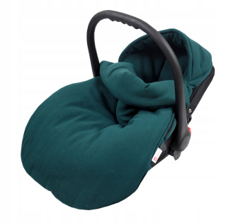 Ľahký fusak z mušelínovej bavlny - tmavo zelená