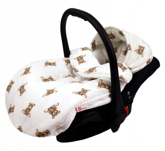 Ľahký fusak z mušelínovej bavlny - medvedíky