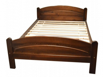 Posteľ z masívu borovice Bella 160x200 cm - ORECH + rošt ZADARMO