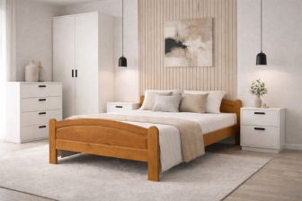 Posteľ z masívu borovice Bella 120x200 cm - JELŠA + rošt ZADARMO
