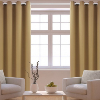 Záves 140/250 cm - béžový  s oky