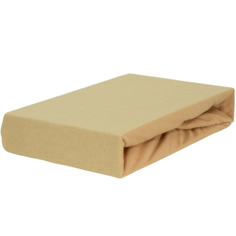 Jersey prestieradlo LUX s gumkou 90/200 cm - béžová