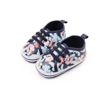 Capáčky 0-6 mesiacov - BHX3075-1 / tmavo modrá s kvetmi