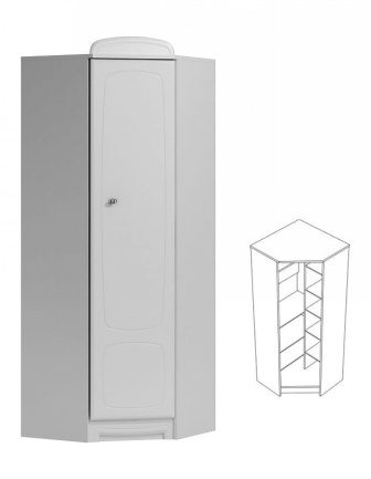 Rohová skriňa  N27- Bianco bielá