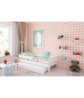 Posteľ Ronda 80/160 cm - biela + šuplík