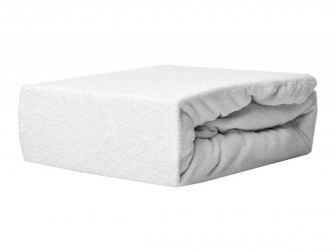 Plachta froté LUX s gumka 180/80 cm - biela