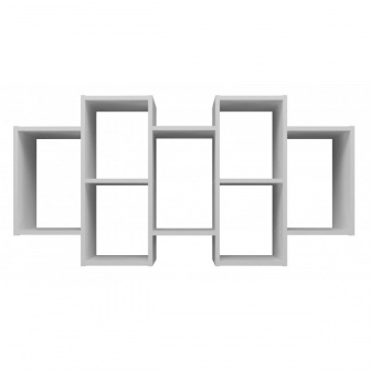 Polica závesná - Helios biela