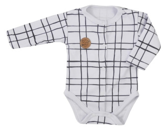 Dojčenské bavlnené body Mini bear šedé