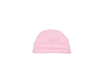 Dojčenská bavlnená čiapočka - růžová 56