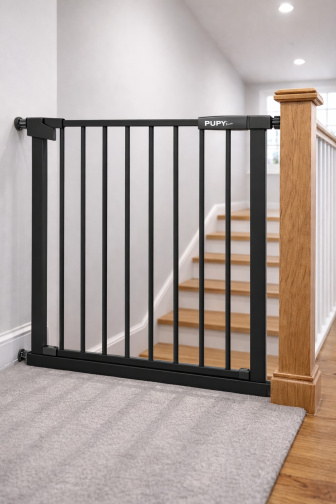 Zábrana Pupyhou 63-70 cm - dvere/schody - čierna