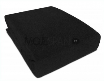 Froté prestieradlo s gumkou 180/200 cm ECONOMY - černá