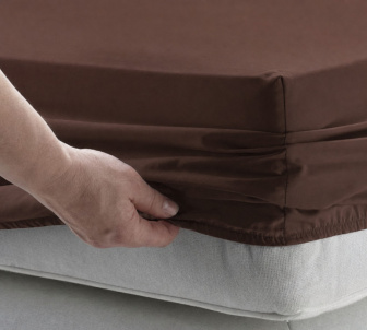 Jersey plachta s gumkou 90/200 cm ECONOMY - bronz