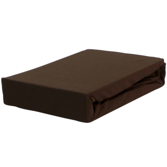 Jersey prestieradlo LUX s gumkou 90/200 cm - tmavo hnedá