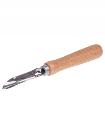 Kuchynská škrabka na ovocie a zeleninu, buk + nerezová oceľ