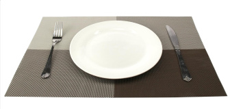 Prestieranie pletené / PVC 1 kus - kríž - hnedá