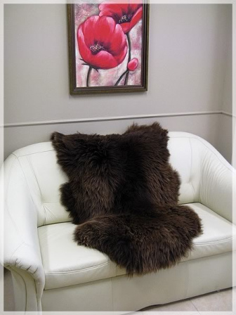 Ovčí kožušina 100% prírodná 100-120 cm - hnedá