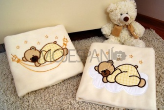 Detská deka s výšivkou žlutá