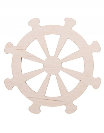 Drevená dekorácia 10x10 cm - Kormidlo