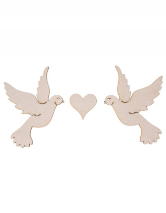 Drevená dekorácia - Hrdličky